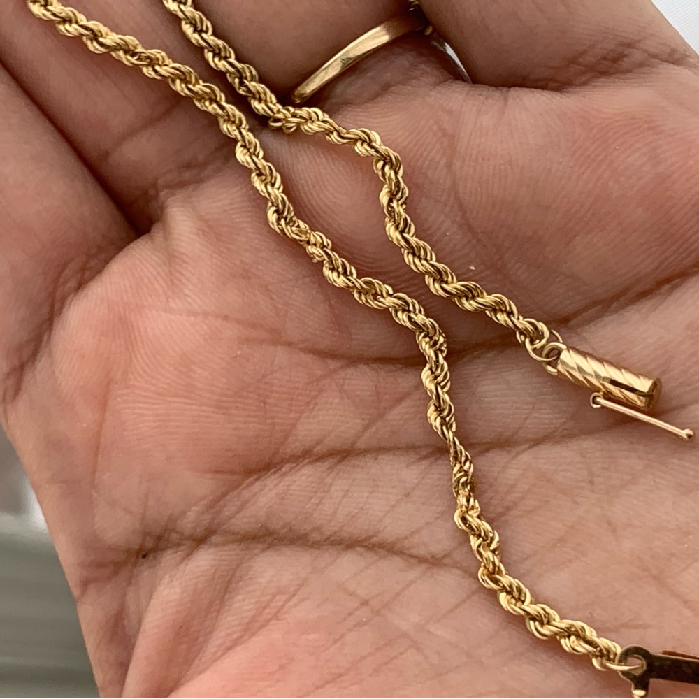 14kt Gold Rope Bracelet - Picture 4 of 9